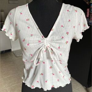 For love and lemons X Victoria secret blossom pointelle top.